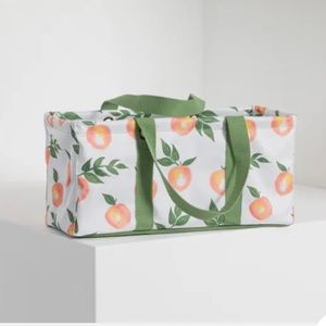[NWT] Tiny Utility Tote - Peach Paradise  - White with Peaches